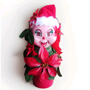 Vintage TELCO Christmas Animated Poinsettia Display